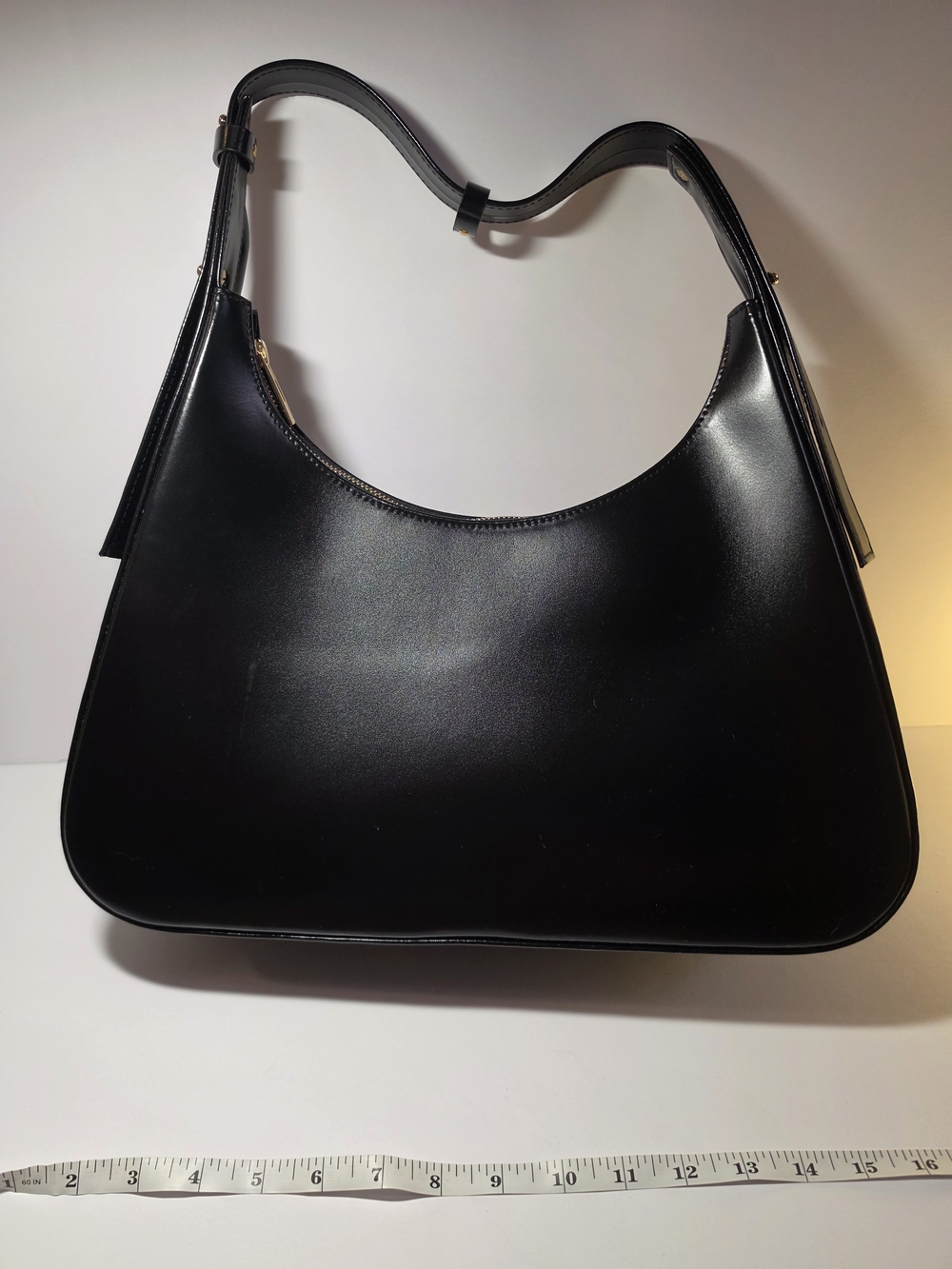 BAGLLET BG135 Black Italian Leather Large Hobo Shoulder Bag - Picture 10 of 16